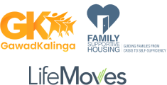 GawadKalinga, Family Supportive housing, LifeMoves logos